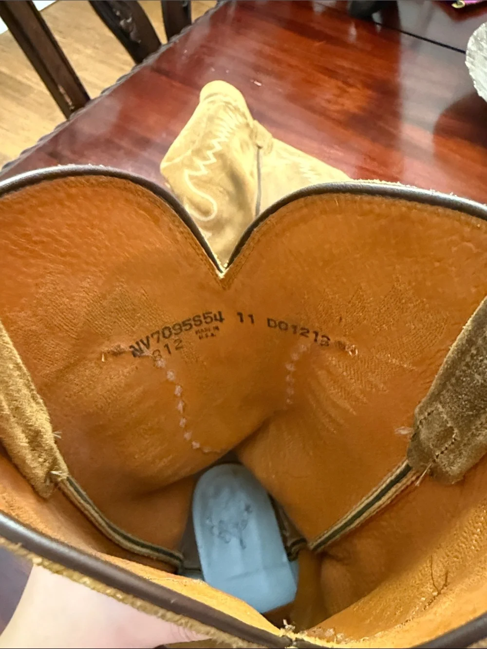 Lucchese Tan Suede Western Boots